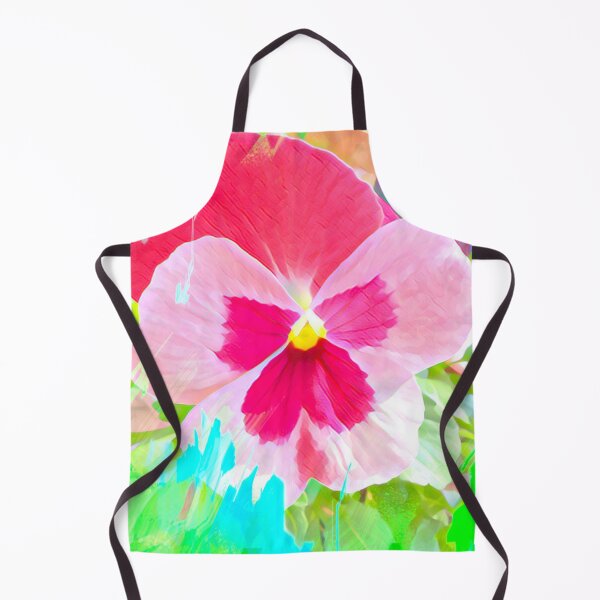 Item preview, Abstract Impressionist Pink Pansy Neon Pop Digital Art designed and sold by BalkanBloom.