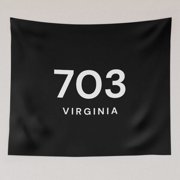 Item preview, 703 Virginia Minimalist Area Code Design designed and sold by Paper Drip.