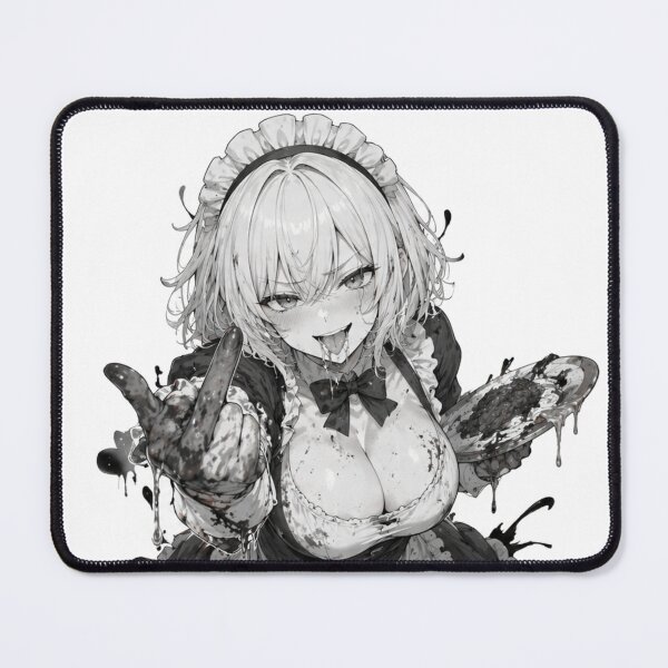 Item preview, Anime Maid Girl Manga Style Black and White | Gothic Maid Crazy Waifu Illustration | Aesthetic Otaku designed and sold by Ericks0087.