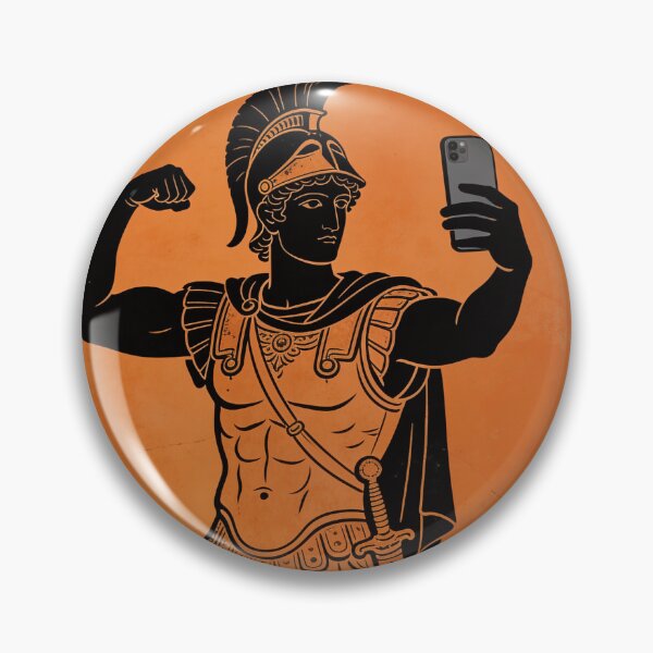 Item preview, Ancient Greek Warrior Takes Selfie - Funny Greek Vase Art designed and sold by HistoricHumor.