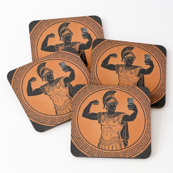 Item preview, Ancient Greek Warrior Takes Selfie - Funny Greek Vase Art designed and sold by HistoricHumor.