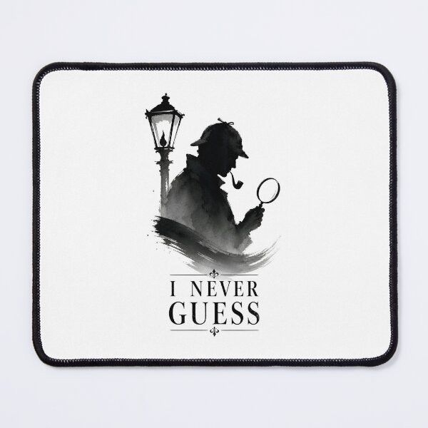 Item preview, Sherlock Holmes I Never Guess Watercolor Ink Brush Art designed and sold by Fenay Designs.