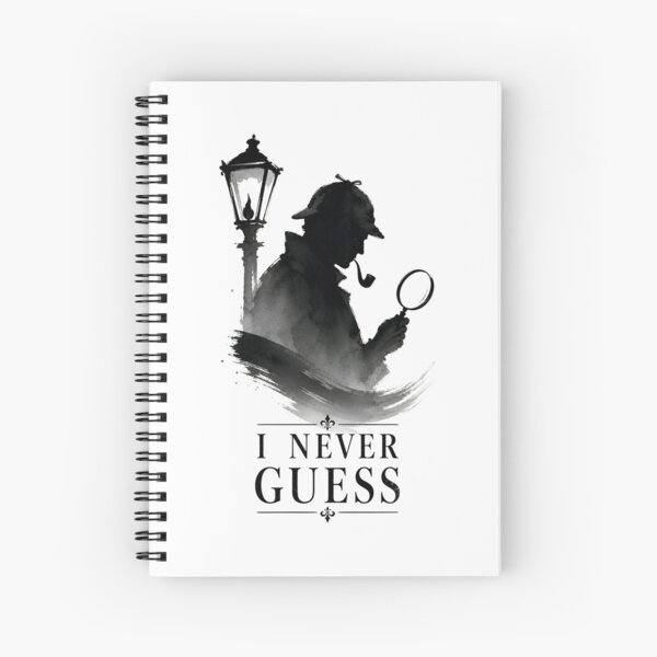 Item preview, Sherlock Holmes I Never Guess Watercolor Ink Brush Art designed and sold by Fenay Designs.