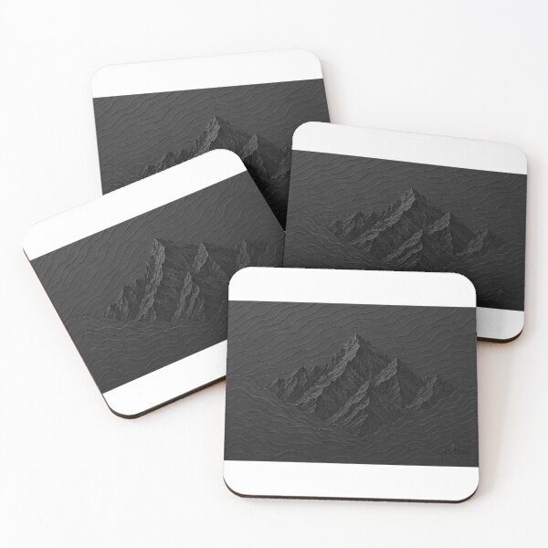 Item preview, Minimalist Black Mountain Peak -3D Textured Wabi Sabi Art designed and sold by CREATIVO STUDIO.