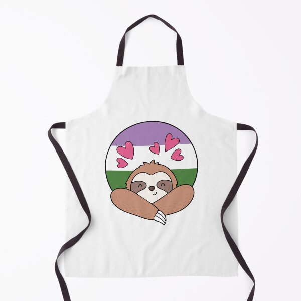 Item preview, LGBTQ Sloth - Kawaii Genderqueer Sloth With Hearts designed and sold by Cannaxes Studio.