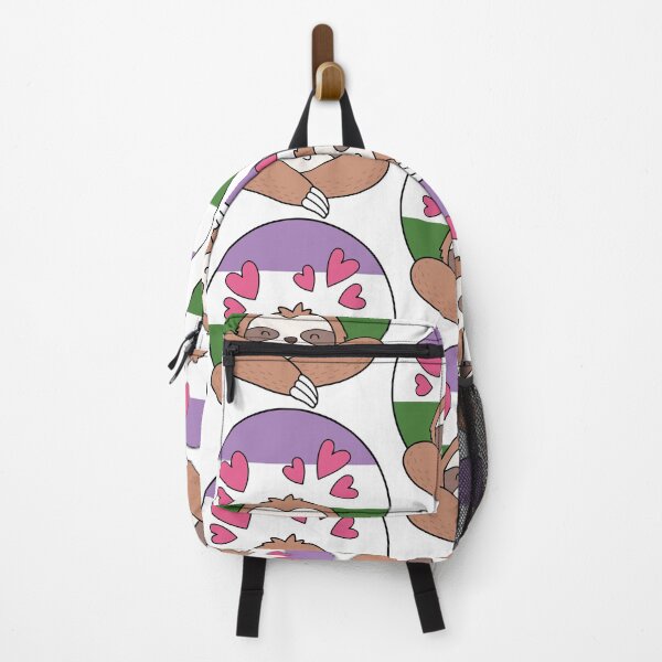 Item preview, LGBTQ Sloth - Kawaii Genderqueer Sloth With Hearts designed and sold by Cannaxes Studio.