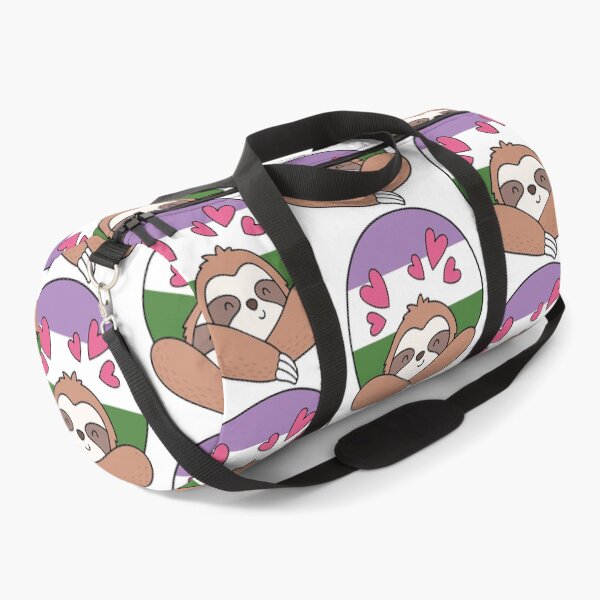 Item preview, LGBTQ Sloth - Kawaii Genderqueer Sloth With Hearts designed and sold by Cannaxes Studio.