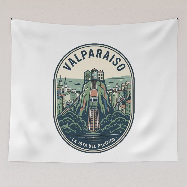 Item preview, Valparaiso Chile Vintage Travel Badge Funicular designed and sold by k3rstman1.
