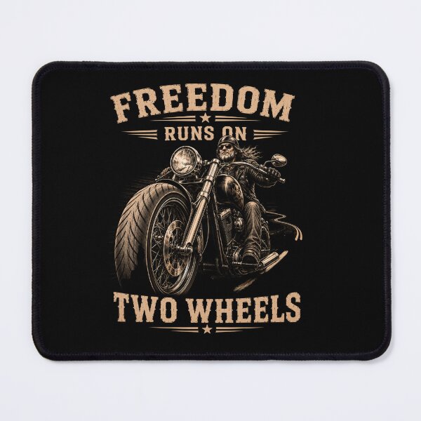 Item preview, Freedom Runs On Two Wheels  - Vintage Motorcycle Rider Freedom Design designed and sold by MargaretaArt.
