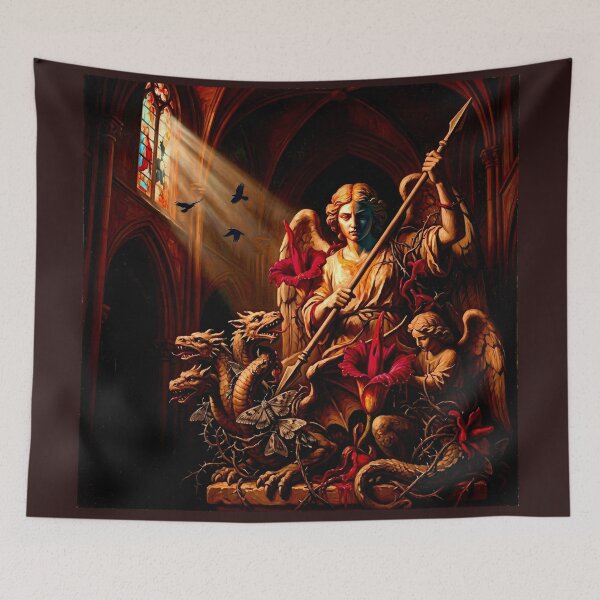 Item preview, Dark Gothic Art &amp; Fine Art Prints (1:1 Square Posters) designed and sold by Cyber-ART-Studio.