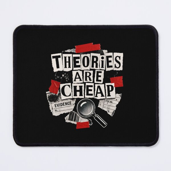 Item preview, Theories Are Cheap Sherlock Holmes Crime Scene Collage Art designed and sold by Fenay Designs.