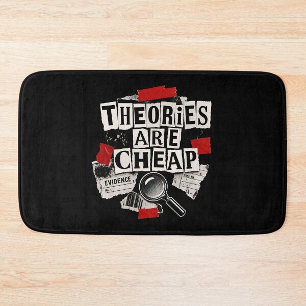 Item preview, Theories Are Cheap Sherlock Holmes Crime Scene Collage Art designed and sold by Fenay Designs.