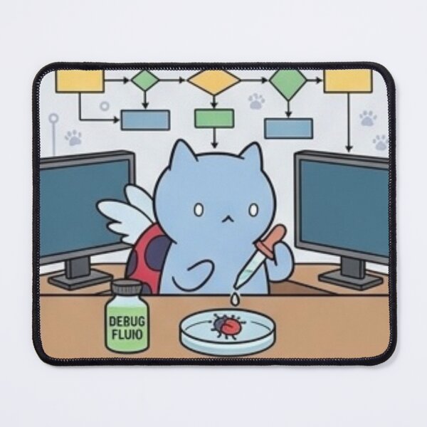 Item preview, Funny Programmer Gift Debug Fluid Cat Kawaii Developer Humor Shirt designed and sold by Dev Mode.