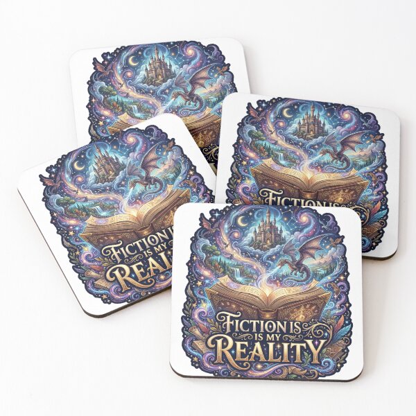 Item preview, Fiction Is My Reality Fantasy Book Lover Design designed and sold by Pixel Analytics.