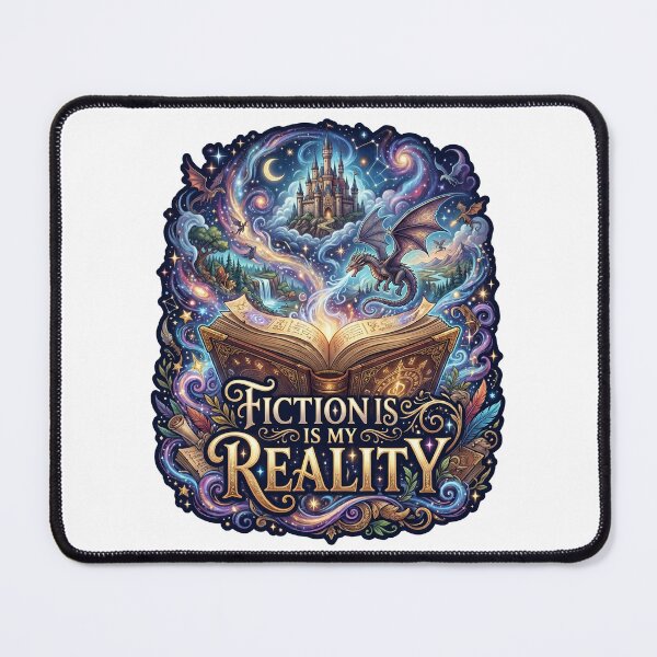 Item preview, Fiction Is My Reality Fantasy Book Lover Design designed and sold by Pixel Analytics.