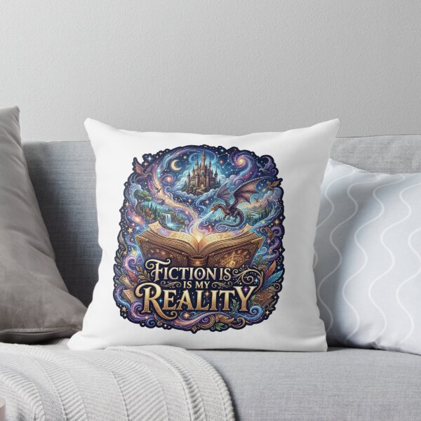 Item preview, Fiction Is My Reality Fantasy Book Lover Design designed and sold by Pixel Analytics.
