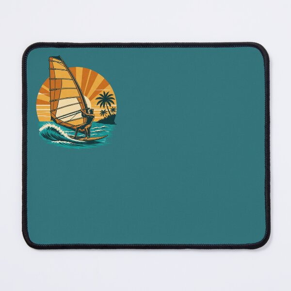 Item preview, Sea Vibes - Windsurfer Riding Big Wave Retro Emblem designed and sold by SilentPowerArt.