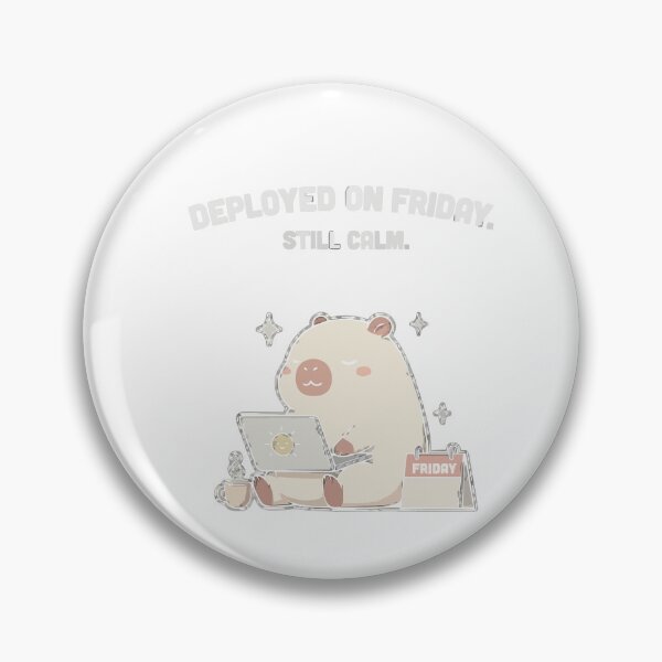Item preview, Deployed On Friday Still Calm Kawaii Capybara designed and sold by Bianca Oltean.