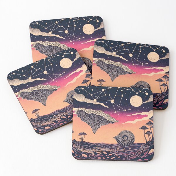 Item preview, Surreal Nautilus Cosmic Mushroom Landscape designed and sold by IntelliMindDesigns.