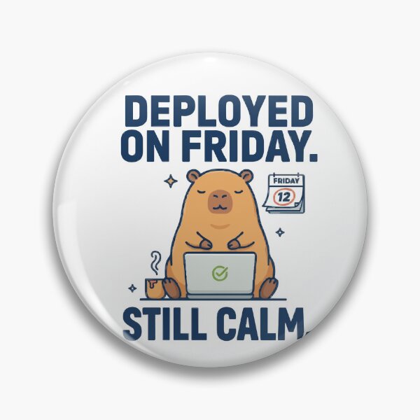 Item preview, Deployed On Friday Still Calm Cute Capybara designed and sold by Bianca Oltean.