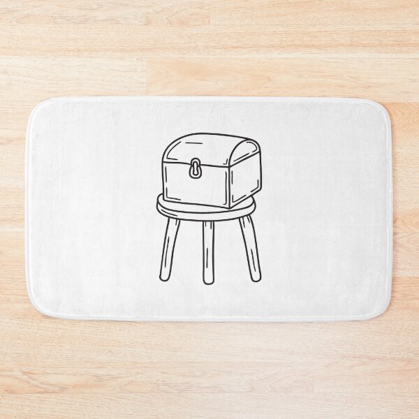 Item preview, Wooden Stool in Front of Storage Trunk designed and sold by rasagamastore.