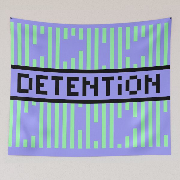 Item preview, DETENTION — Pixel Art Word | Retro 8-Bit Two-Tone Typography designed and sold by Mouremandier.