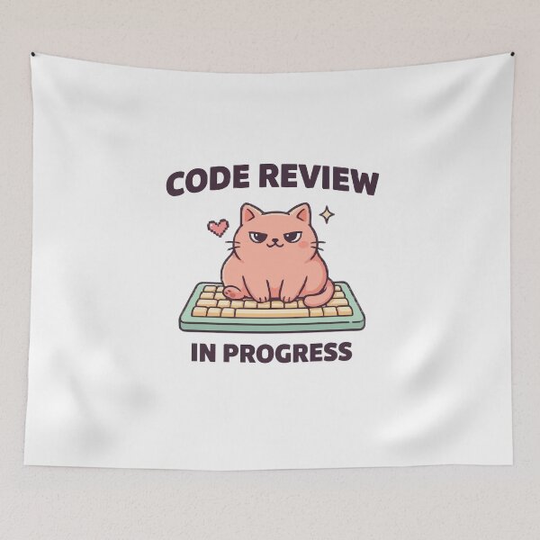 Item preview, Code Review In Progress Kawaii Cat Keyboard designed and sold by Bianca Oltean.