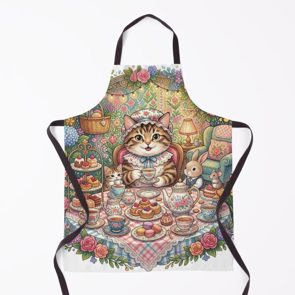 Item preview, Cozy Tea Party Cat designed and sold by Iampoji.