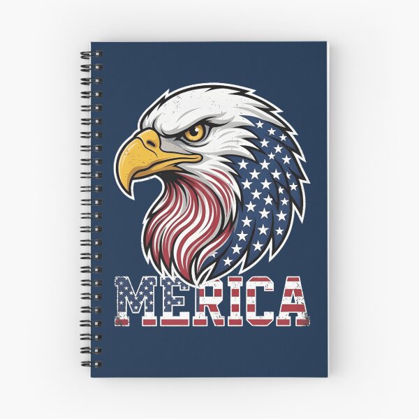 Item preview, MERICA Bald Eagle – Patriotic American Flag Eagle Head 4th of July T‑Shirt designed and sold by ZyxDes.