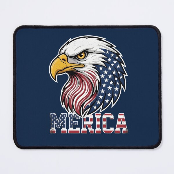 Item preview, MERICA Bald Eagle – Patriotic American Flag Eagle Head 4th of July T‑Shirt designed and sold by ZyxDes.