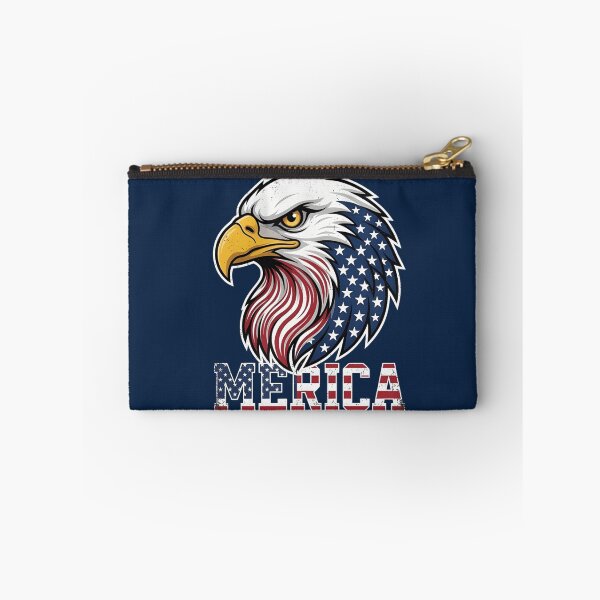 Item preview, MERICA Bald Eagle – Patriotic American Flag Eagle Head 4th of July T‑Shirt designed and sold by ZyxDes.