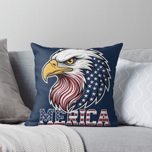Item preview, MERICA Bald Eagle – Patriotic American Flag Eagle Head 4th of July T‑Shirt designed and sold by ZyxDes.