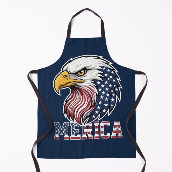 Item preview, MERICA Bald Eagle – Patriotic American Flag Eagle Head 4th of July T‑Shirt designed and sold by ZyxDes.