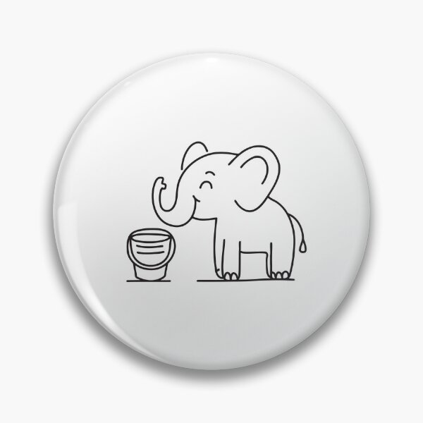 Item preview, Elephant Trunk Curled Near Water Bucket designed and sold by rasagamastore.