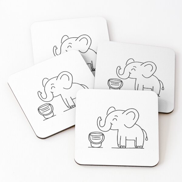 Item preview, Elephant Trunk Curled Near Water Bucket designed and sold by rasagamastore.