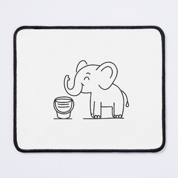 Item preview, Elephant Trunk Curled Near Water Bucket designed and sold by rasagamastore.