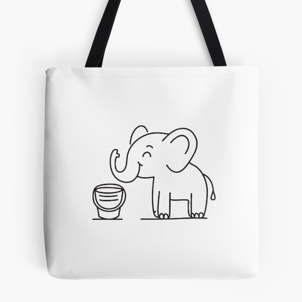 Item preview, Elephant Trunk Curled Near Water Bucket designed and sold by rasagamastore.