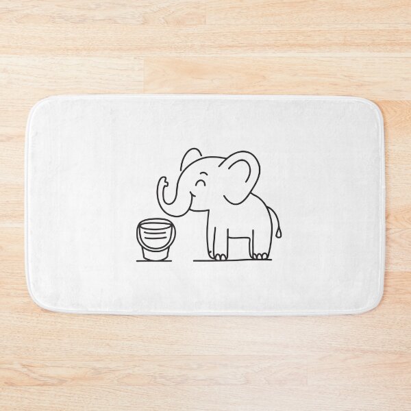 Item preview, Elephant Trunk Curled Near Water Bucket designed and sold by rasagamastore.