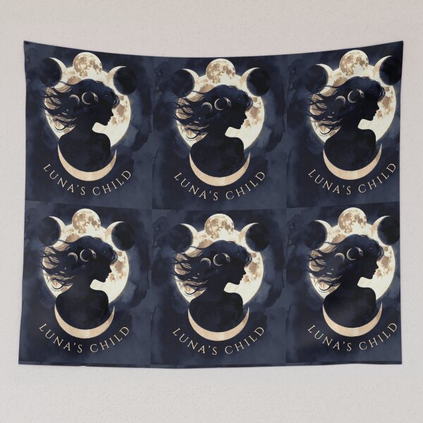 Item preview, Luna's Child Moon Goddess Design | Celestial Lunar Woman Art designed and sold by GalleryPeak.