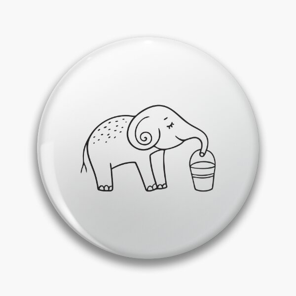 Item preview, Curled Elephant Trunk Beside Water Bucket designed and sold by rasagamastore.