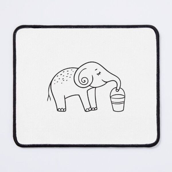 Item preview, Curled Elephant Trunk Beside Water Bucket designed and sold by rasagamastore.