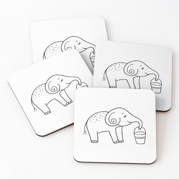 Item preview, Curled Elephant Trunk Beside Water Bucket designed and sold by rasagamastore.