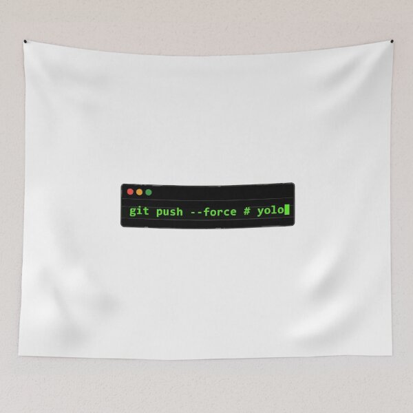 Item preview, Git Push Force Yolo Terminal Coder Humor designed and sold by Bianca Oltean.