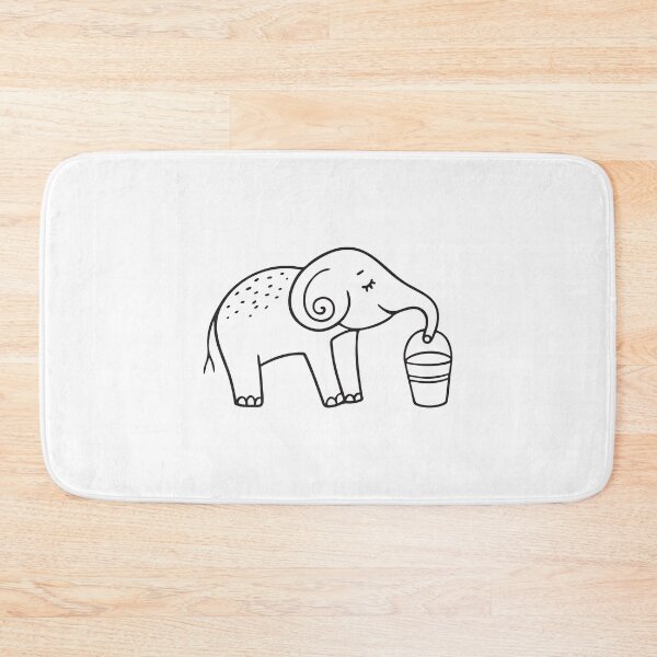 Item preview, Curled Elephant Trunk Beside Water Bucket designed and sold by rasagamastore.