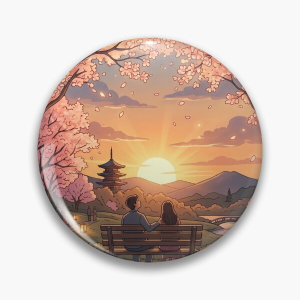 Item preview, Golden Hour Sakura Promenade designed and sold by Prachodayat Artworks.