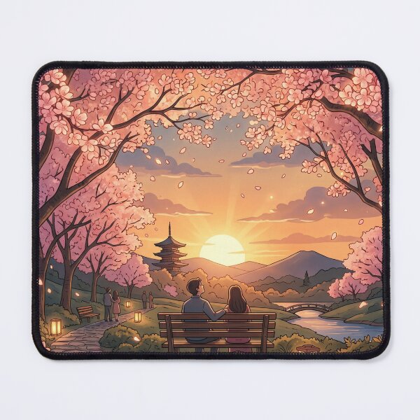 Item preview, Golden Hour Sakura Promenade designed and sold by Prachodayat Artworks.