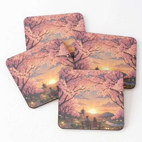 Item preview, Golden Hour Sakura Promenade designed and sold by Prachodayat Artworks.