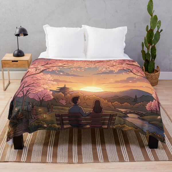 Item preview, Golden Hour Sakura Promenade designed and sold by Prachodayat Artworks.