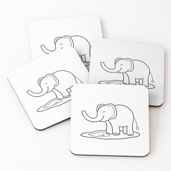 Item preview, Elephant Trunk Extended Over Puddle designed and sold by rasagamastore.