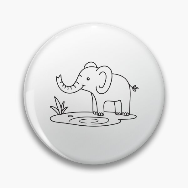 Item preview, Elephant Trunk Reaching Across Puddle designed and sold by rasagamastore.